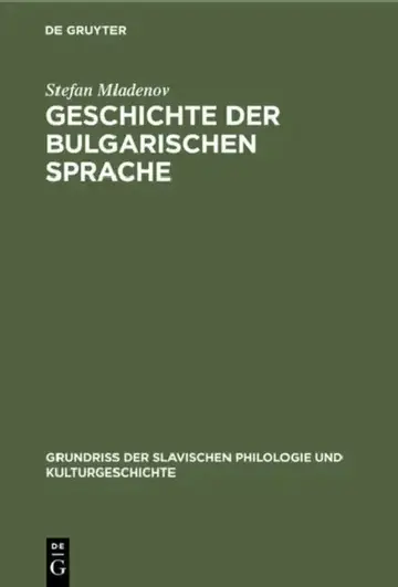 Cover of Geschichte Der Bulgarischen Sprache