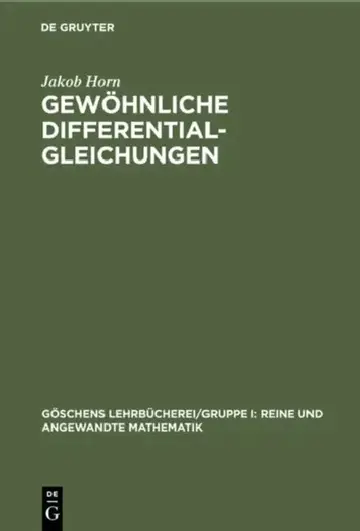 Cover of Gewöhnliche Differentialgleichungen