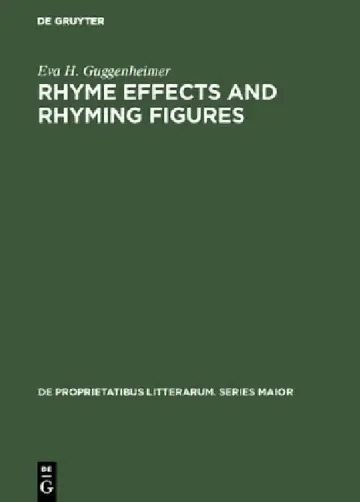 Cover of Rhyme Effects and Rhyming Figures
