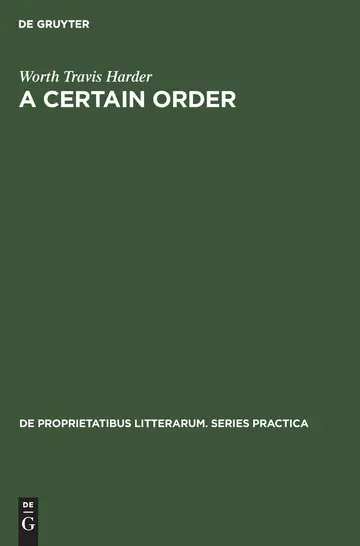 Cover of A certain order