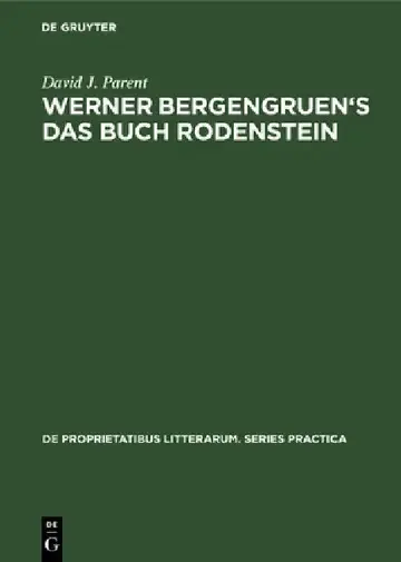 Cover of Werner Bergengruen's Das Buch Rodenstein