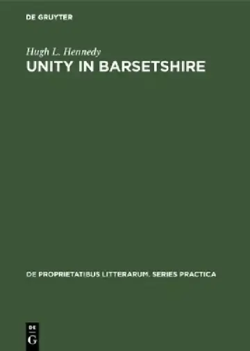 Cover of Unity in Barsetshire