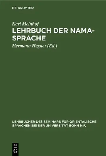 Cover of Lehrbuch Der Nama-Sprache