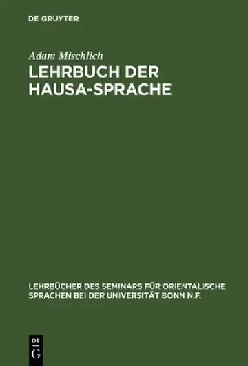 Cover of Lehrbuch der Hausa-Sprache
