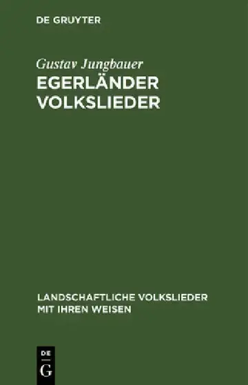 Cover of Egerländer Volkslieder