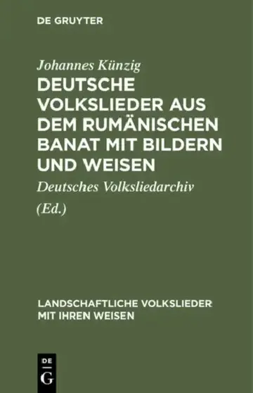 Cover of Deutsche Volkslieder Aus Dem Rumänischen Banat Mit Bildern Und Weisen