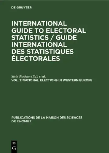 Cover of National Elections in Western Europe
