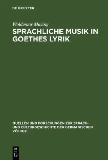 Cover of Sprachliche Musik in Goethes Lyrik