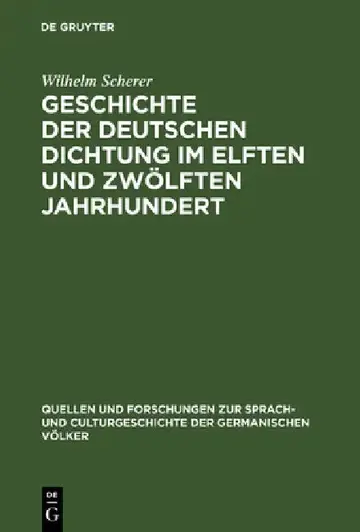 Cover of Geschichte der deutschen Dichtung im elften und zwölften Jahrhundert