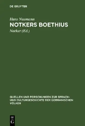 Cover of Notkers Boethius