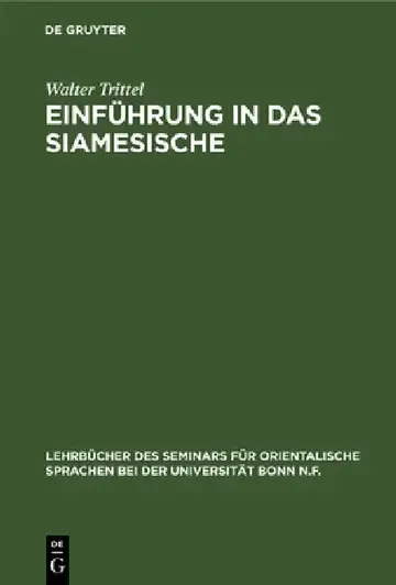 Cover of Einführung in Das Siamesische
