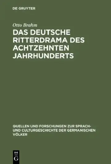 Cover of Das deutsche Ritterdrama des achtzehnten Jahrhunderts