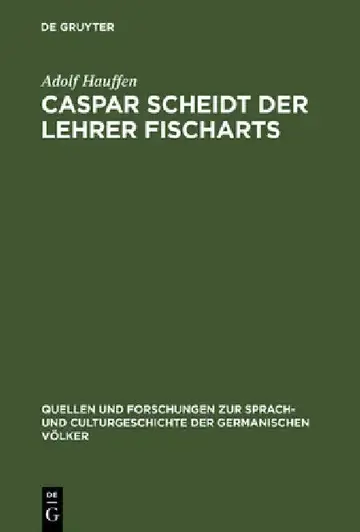Cover of Caspar Scheidt der Lehrer Fischarts