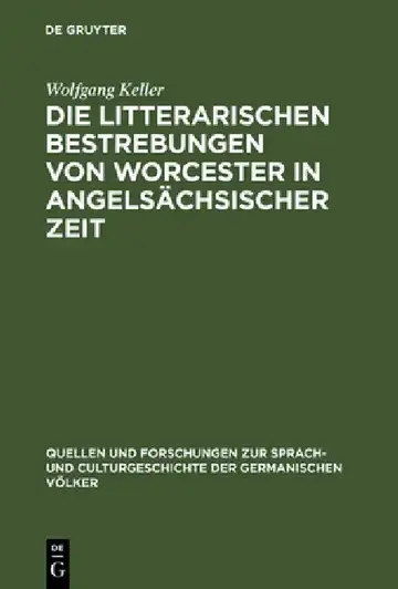 Cover of Die litterarischen Bestrebungen von Worcester in angelsächsischer Zeit