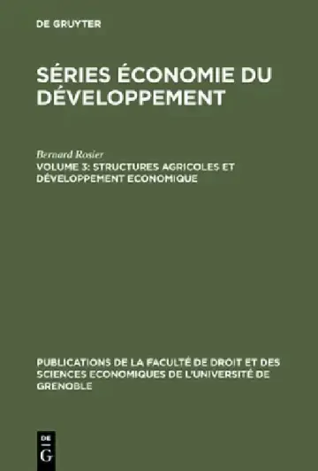 Cover of Structures agricoles et développement economique