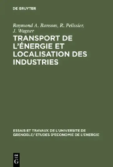 Cover of Transport de l'énergie et localisation des industries