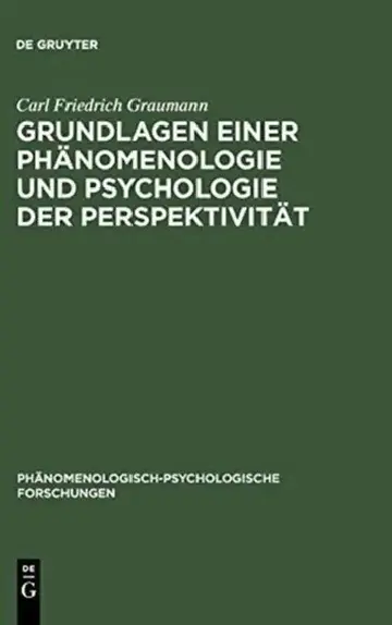 Cover of Grundlagen einer Phänomenologie und Psychologie der Perspektivität