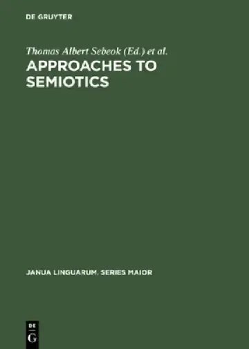 Cover of Approaches to Semiotics