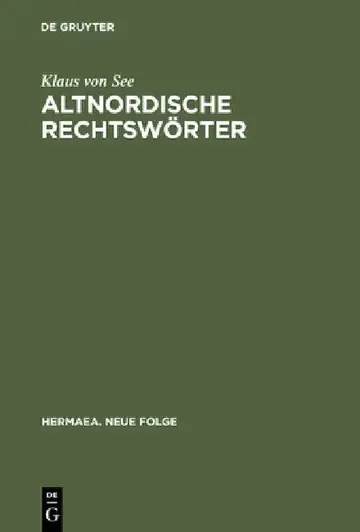 Cover of Altnordische Rechtswörter