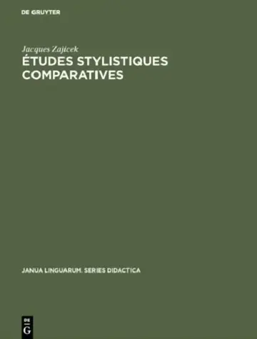 Cover of Études stylistiques comparatives