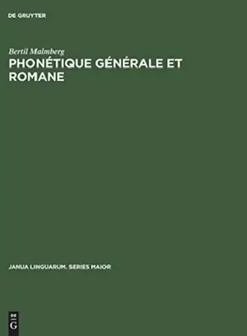 Cover of Phonétique générale et romane