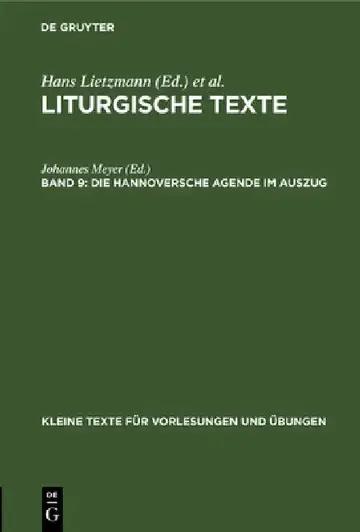 Cover of Die Hannoversche Agende Im Auszug