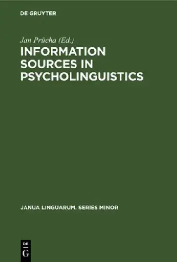 Cover of Information Sources in Psycholinguistics