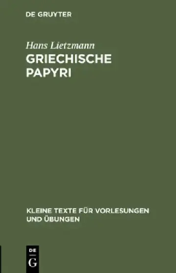 Cover of Griechische Papyri