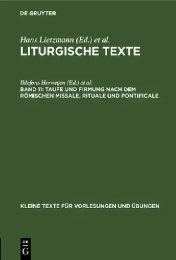 Cover of Taufe Und Firmung Nach Dem Römischen Missale, Rituale Und Pontificale