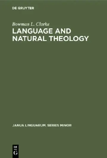 Cover of Language and Natural Theology