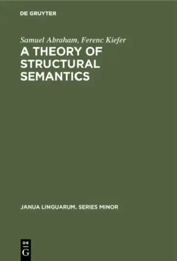 Cover of A Theory of Structural Semantics