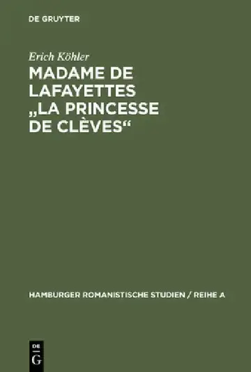 Cover of Madame de Lafayettes "La Princesse de Clèves"