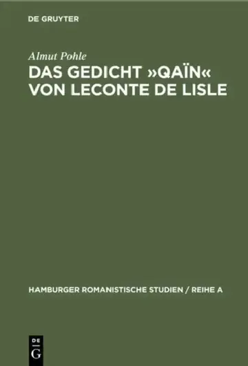 Cover of Das Gedicht Qaïn von Leconte de Lisle