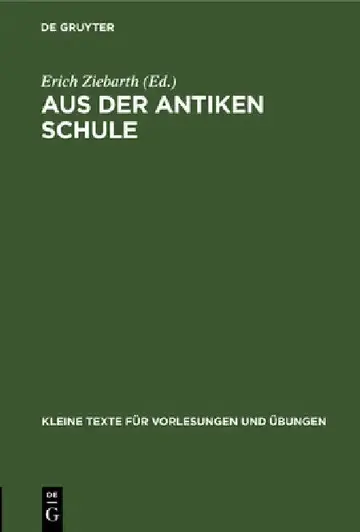 Cover of Aus Der Antiken Schule
