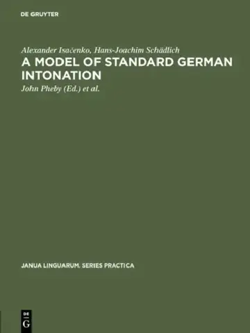 Cover of A Model of Standard German Intonation