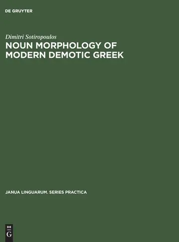 Cover of Noun morphology of modern demotic Greek