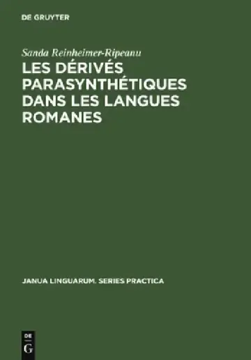 Cover of Les dérivés parasynthétiques dans les langues romanes