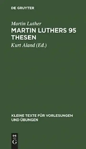 Cover of Martin Luthers 95 Thesen