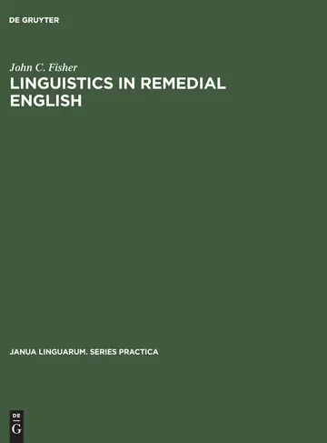 Cover of Linguistics in remedial English