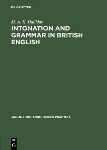 Cover of Intonation and Grammar in British English