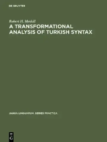 Cover of A Transformational Analysis of Turkish Syntax