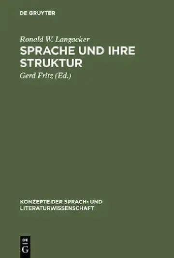 Cover of Sprache und ihre Struktur