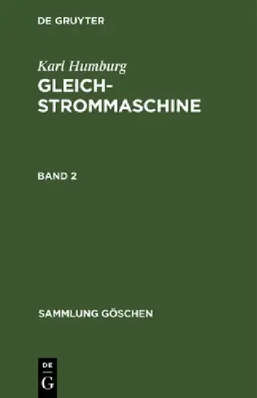 Cover of Sammlung Göschen Gleichstrommaschine
