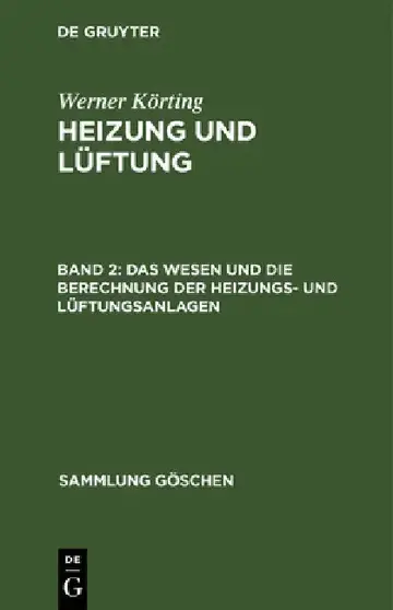 Cover of Das Wesen Und Die Berechnung Der Heizungs- Und Lüftungsanlagen