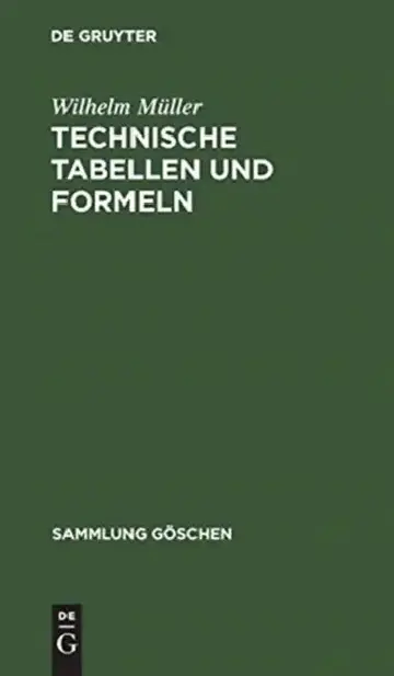 Cover of Technische Tabellen und Formeln