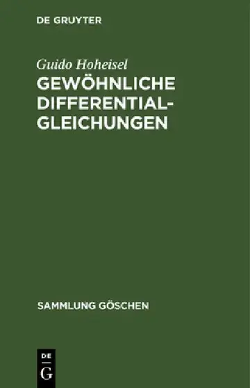 Cover of Gewöhnliche Differentialgleichungen