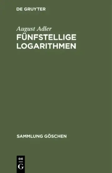 Cover of Fünfstellige Logarithmen