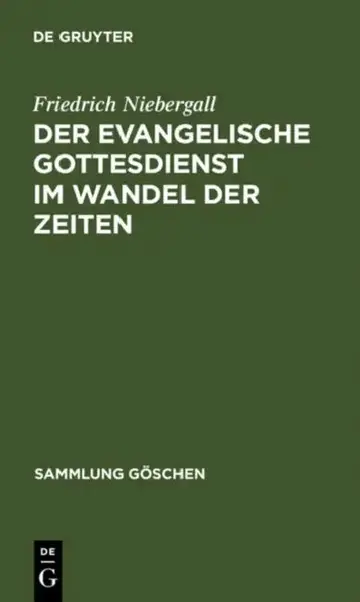 Cover of Der evangelische Gottesdienst im Wandel der Zeiten
