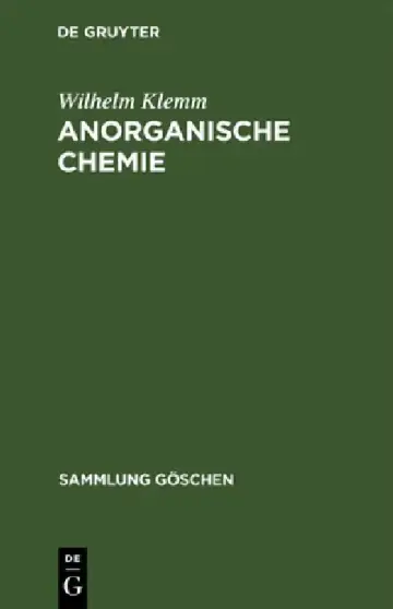 Cover of Anorganische Chemie