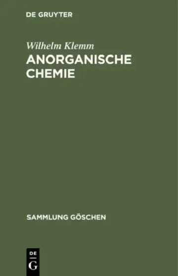 Cover of Anorganische Chemie